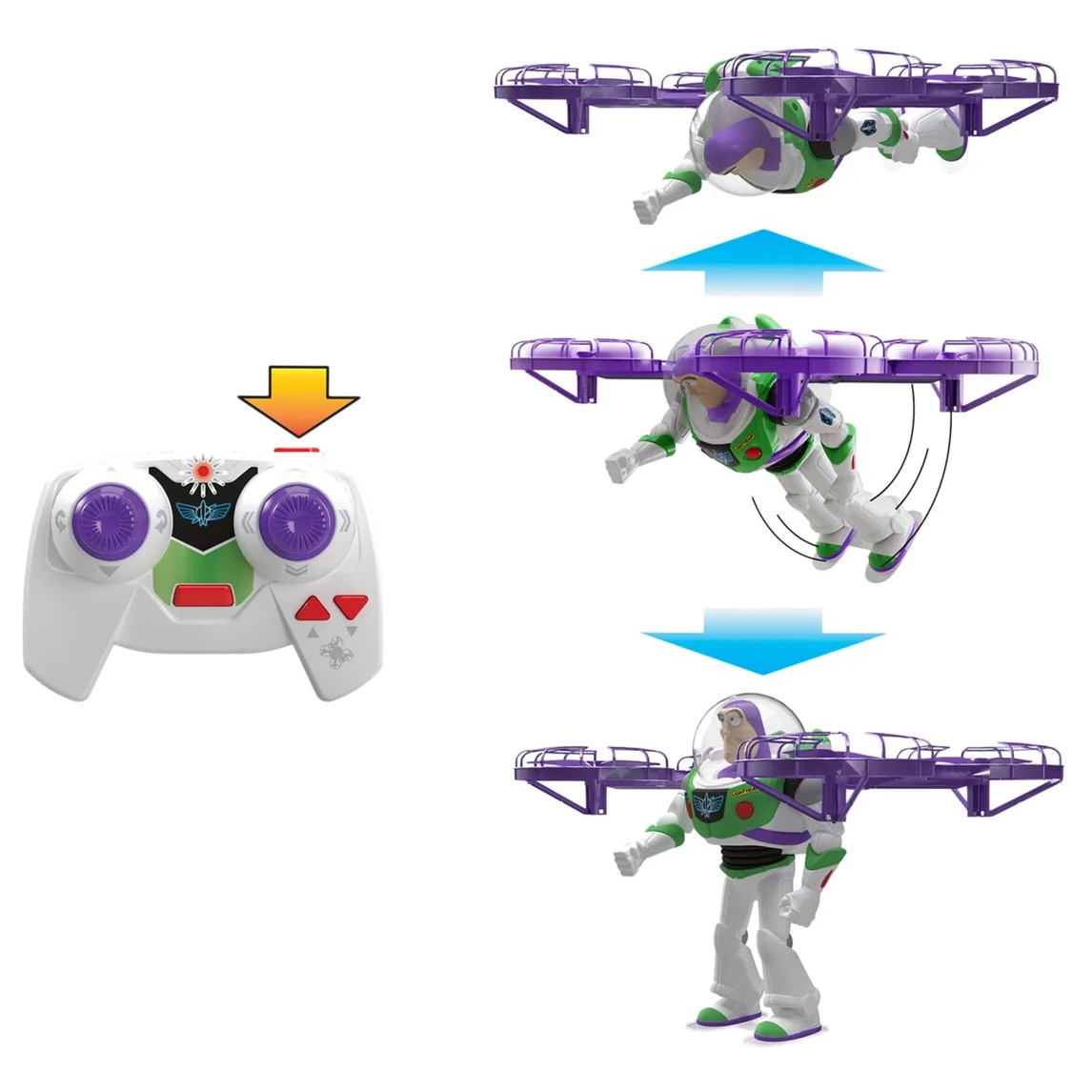 Super Buzz — Drone com Controle Remoto — estrutura e hélices protegidas